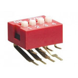DIP Switch kątowy x4 Czerwony l=40szt