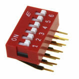DIP Switch kątowy x6 Czerwony l=28szt