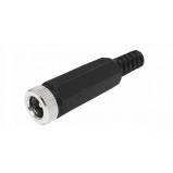 Gniazdo DC 2.5/5.5 na kabel proste opak=100 szt