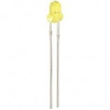 Dioda LED 3mm Żółta, matowa opak=100 szt