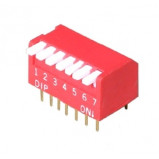 DIP Switch Piano x5 Czerwony l=33szt