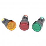 Woltomierz LED 28mm 6-48VAC Żółty