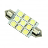 Żarówka LED 12V C5W 0.9W Biała 16x41mm