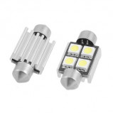 Żarówka LED 12V C5W 2W z radiatorem Biała 12x31mm