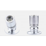 Lampka LED 12V biała 1W 20mm przegubowa