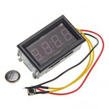 Panelowy zegar LED 4.5-30V godzina + data niebieski