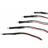 Dioda LED 3mm 12V DC niebieska clear z przewodem 20cm