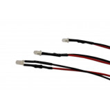 Dioda LED 3mm 12V DC biała matowa z przewodem 20cm