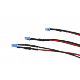 Dioda LED 3mm 12V DC niebieska matowa z przewodem 20cm