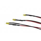Dioda LED 3mm 12V DC żółta matowa z przewodem 20cm