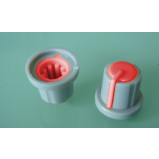 Gałka potencjometru szara 17.5mm czerwona
