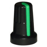 Gałka potencjometru czarna 14mm zielona