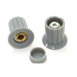 Gałka potencjometru szara 12mm skręcana