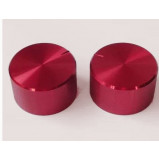Gałka potencjometru czerwona 30mm GRLG30 gładka h=17mm