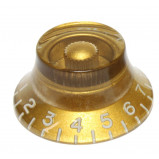 Gałka potencjometru audio 17mm ze skalą 0-10 h=12 złota GG17