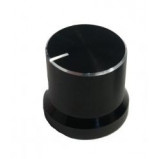 Gałka potencjometru czarna 12mm GCLGK12 h=15mm