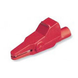 Krokodylek pomiarowy izolowany l=60mm czerwony